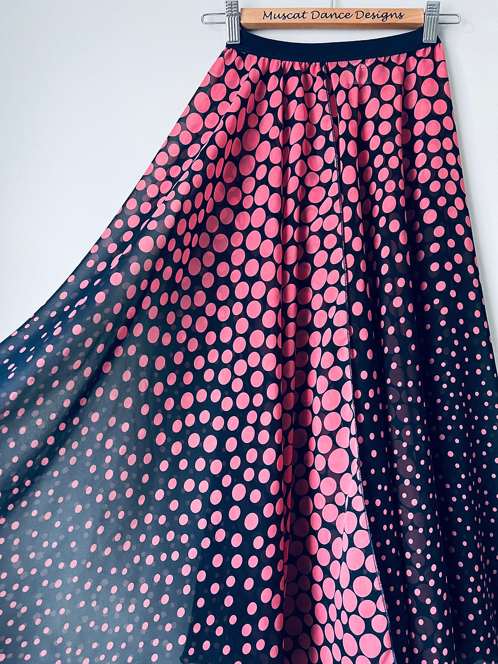 Thumbnail: Tea & Maxi Length Patterned Rehearsal Skirts - Ready to Post