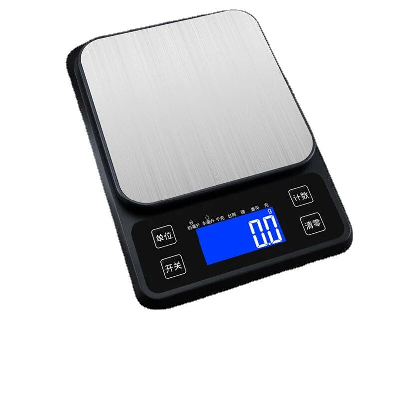 Miniatura: Household stainless steel food baking gram scale 1g precision 10kg platform kit
