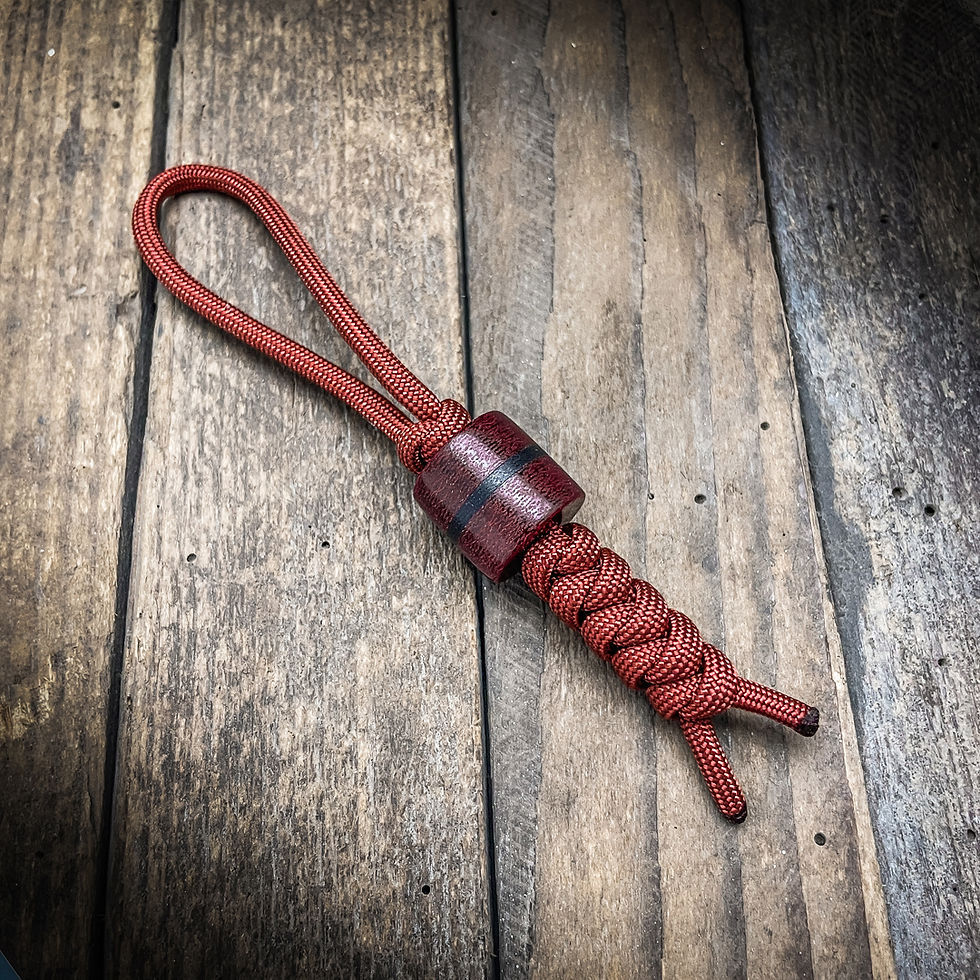 Thumbnail: Red Canvas Micarta Bead