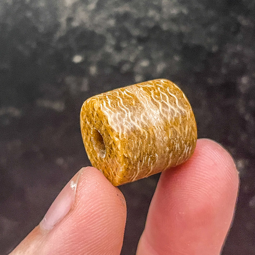 Thumbnail: Honey - Burlap Micarta Bead