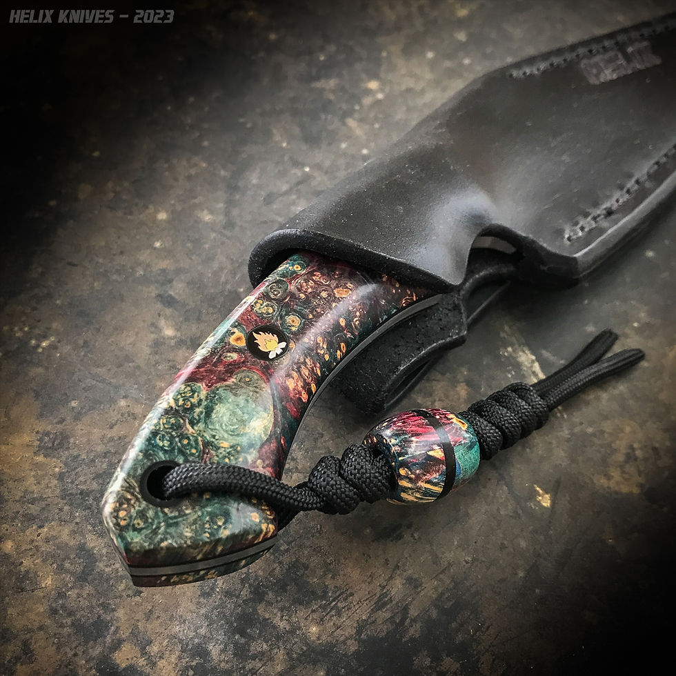 Thumbnail: Red Canvas Micarta Bead