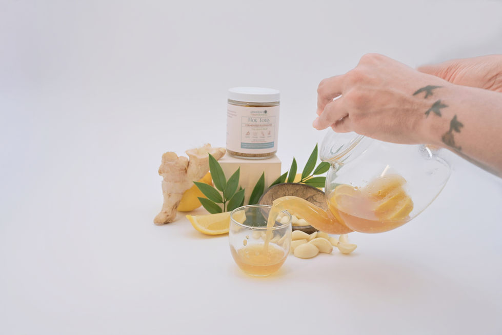 Grandma’s Blessing products with soft natural lighting.