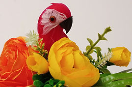 Parrot and flower headband