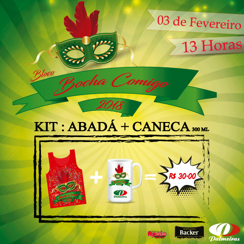 KIT: ABADÁ + CANECA DISPONÍVEL NESTA SEXTA-FEIRA NA SECRETARIA DO CLUBE !