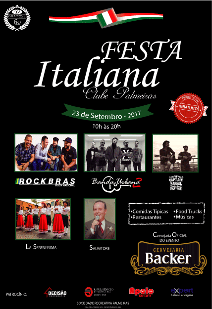AGORA É PARA VALER, NOSSA FESTA ITALIANA ESTÁ CHEGANDO !!!