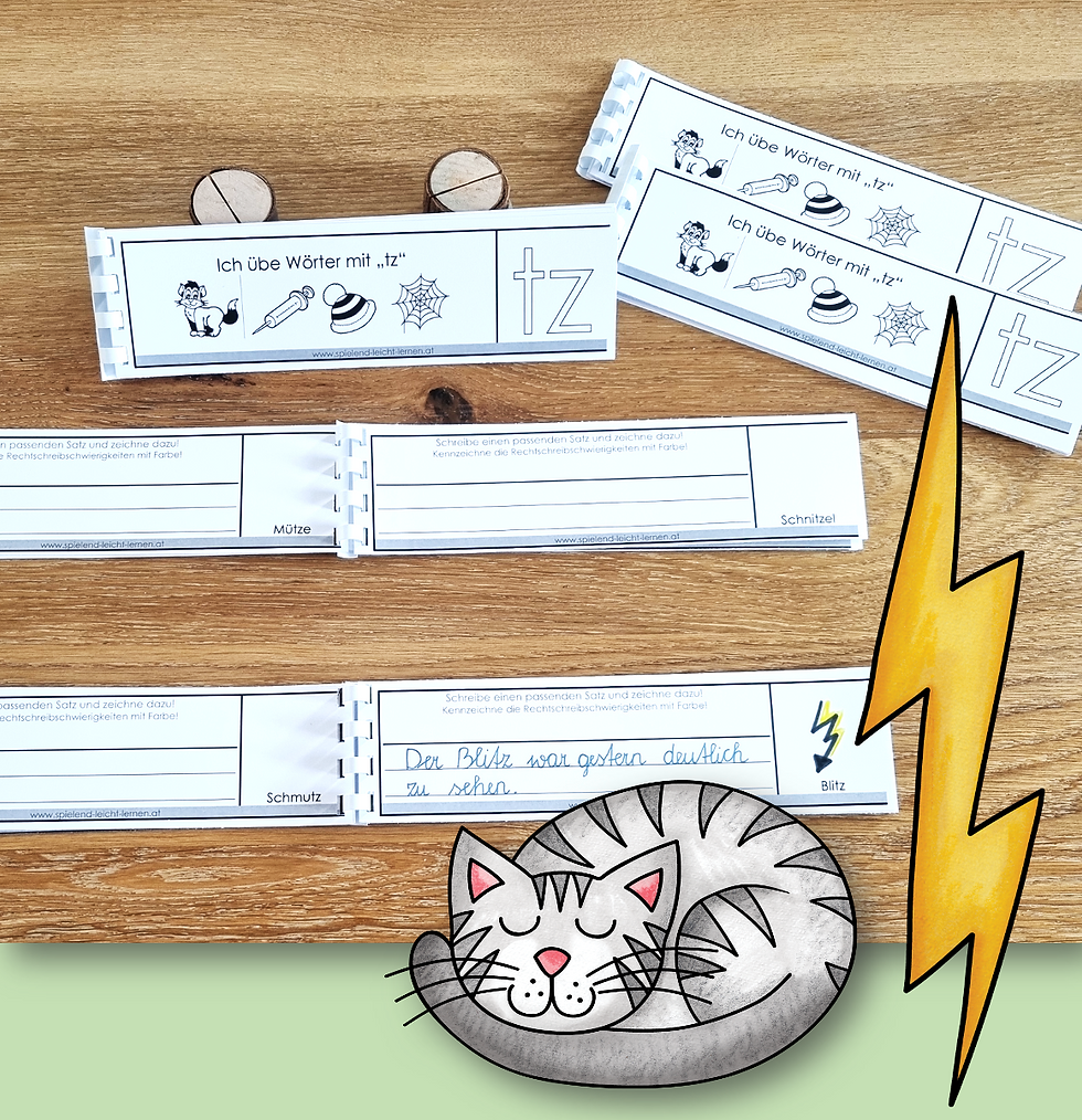 Streifenheftchen "tz"