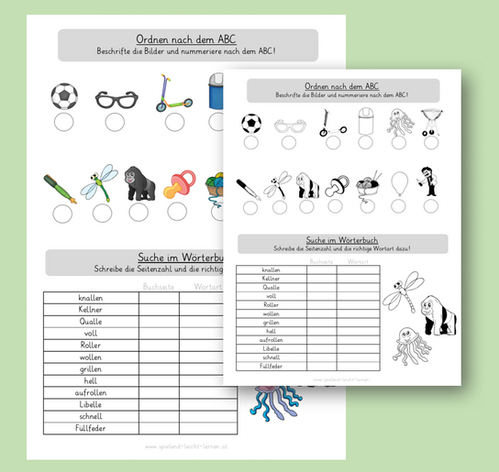 Doppelmitlaut ll - Ordne nach dem ABC | SLL