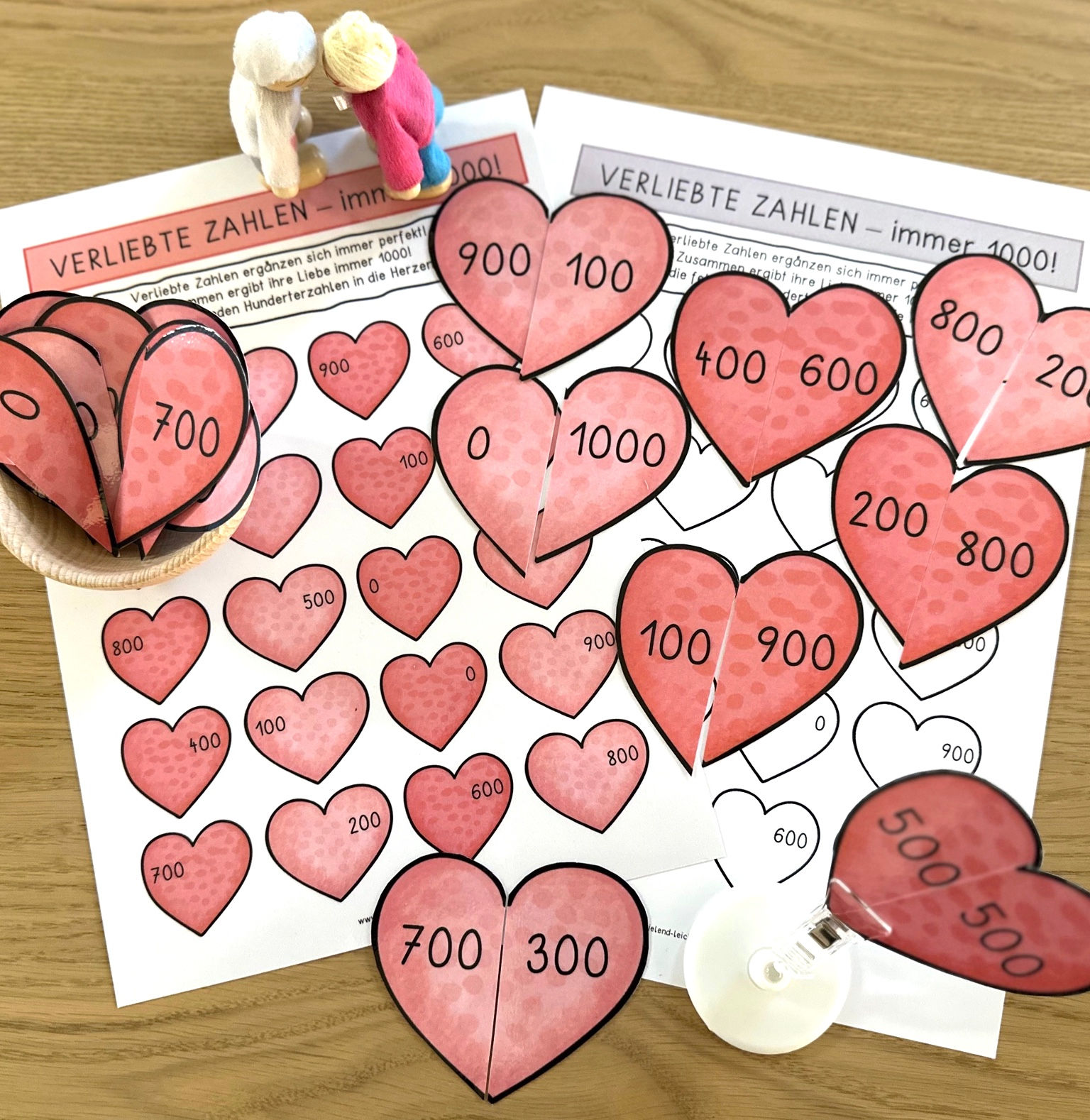 Familie - Verliebte Zahlen im Zahlenraum 1000