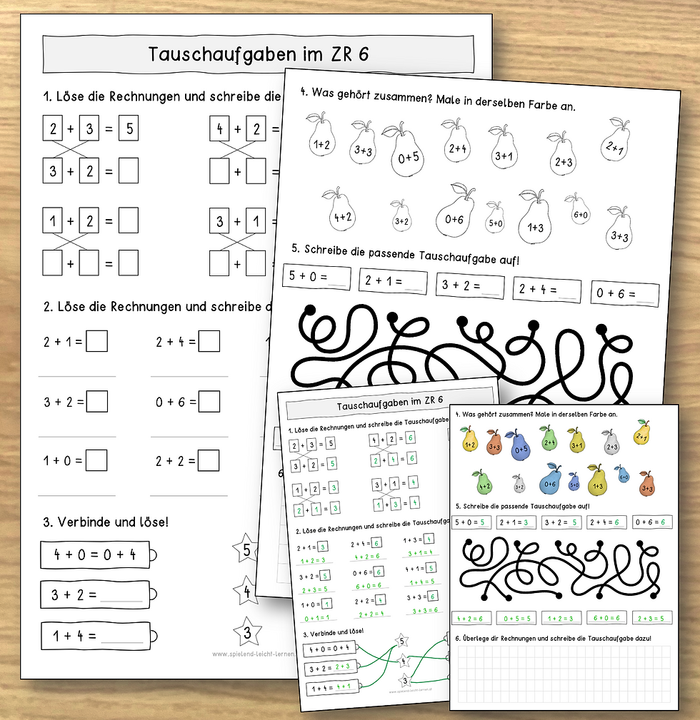 Tauschaufgaben im ZR 6 – Kopiervorlage