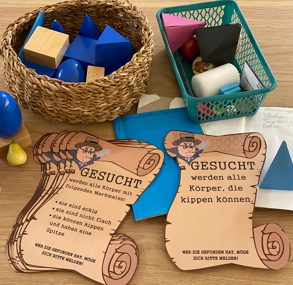 „GESUCHT“ – Geometrische Körper