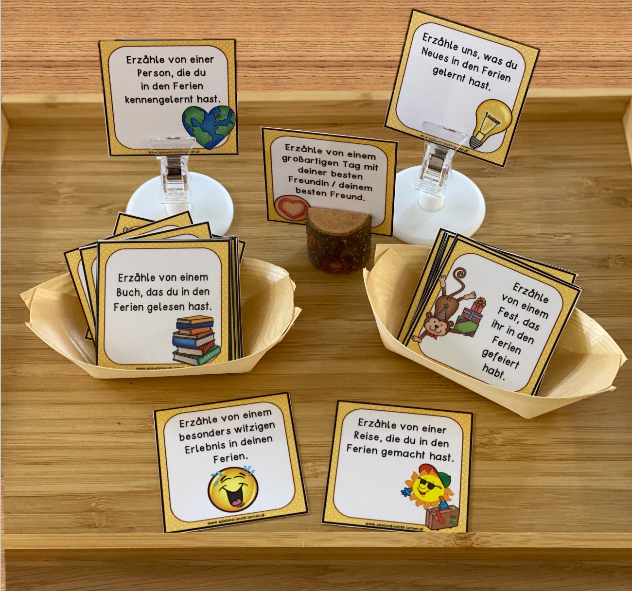 Ferienerzählkärtchen