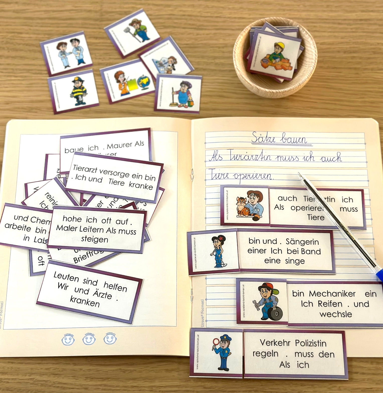 Berufe - Sätze bauen