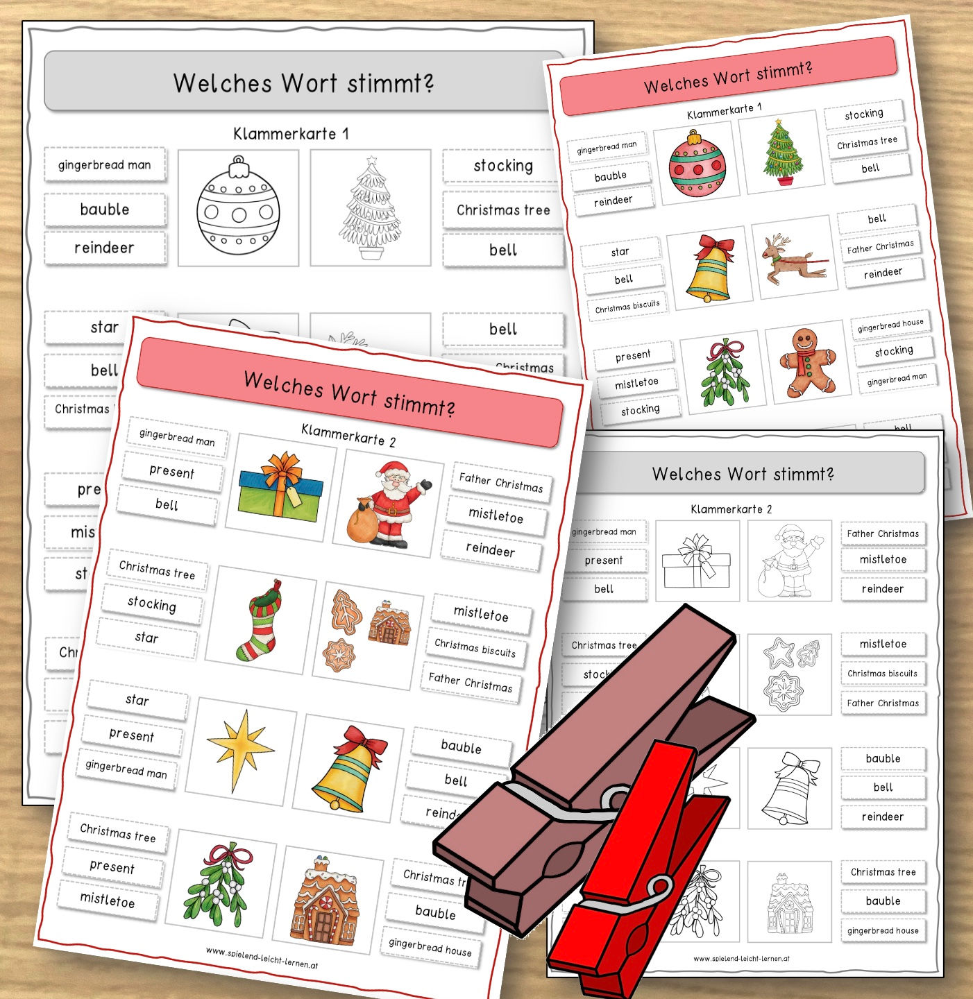Christmas Klammerkarten