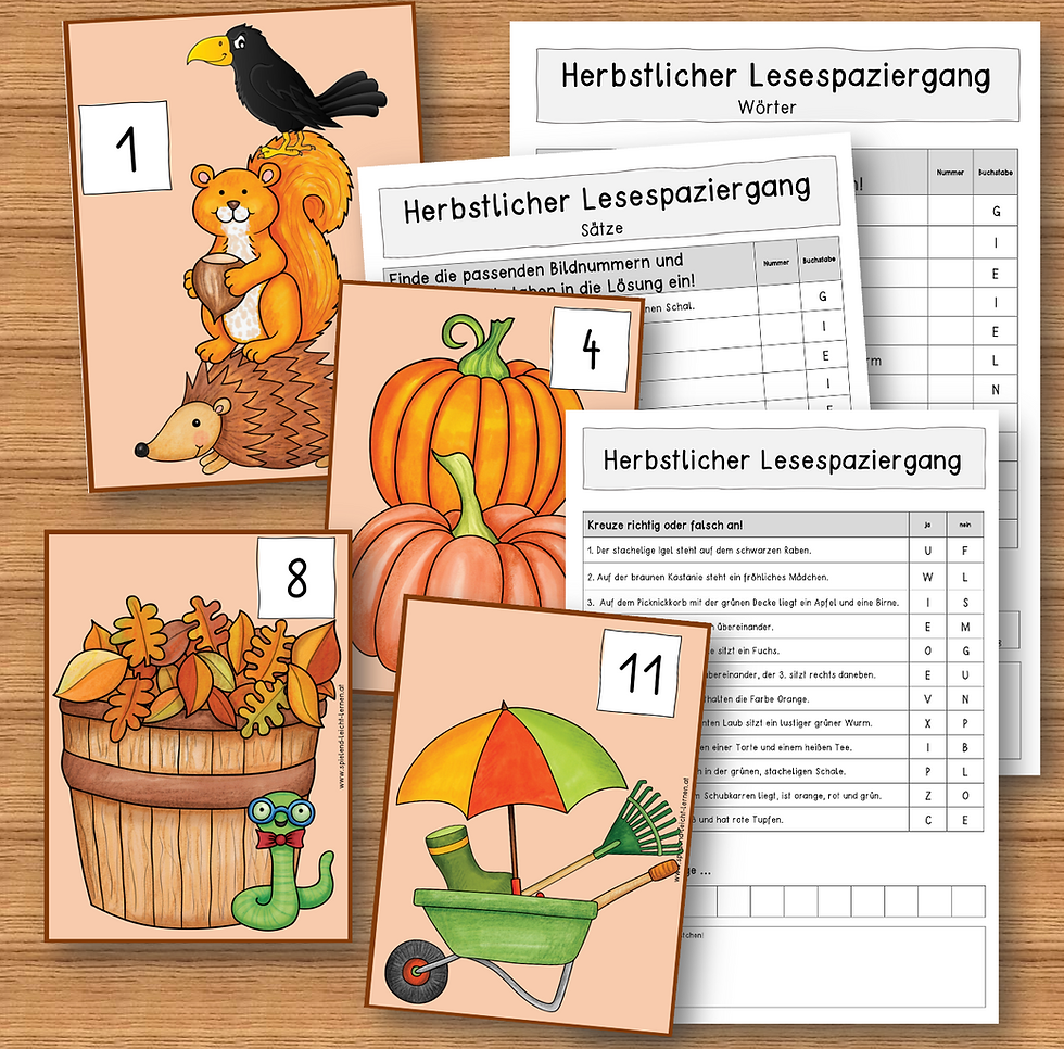 differenzierter Lesespaziergang Herbst 3. Klasse