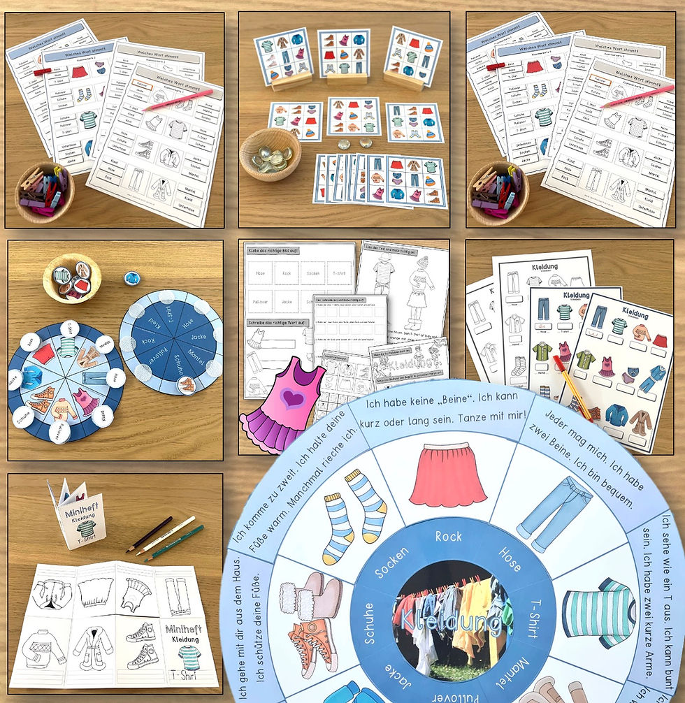 Kleidung Materialpaket (Wortschatz)