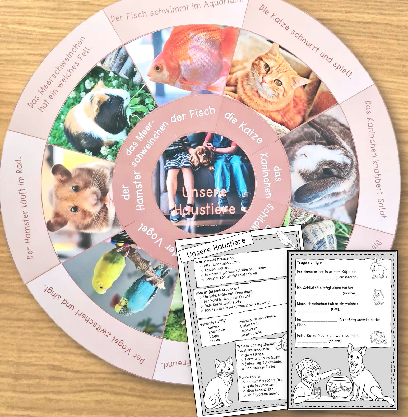 Haustiere - Legekreis für die 2. Klasse