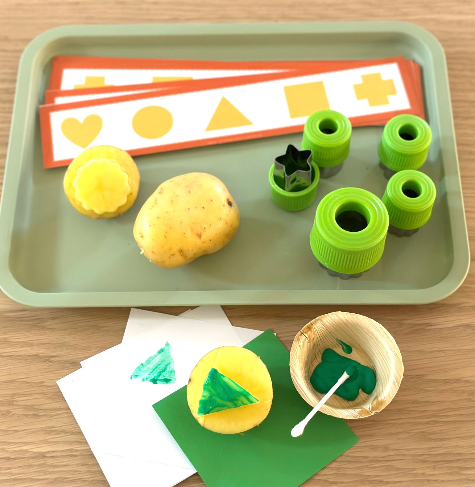 Kartoffeldruck - Muster nachdrucken