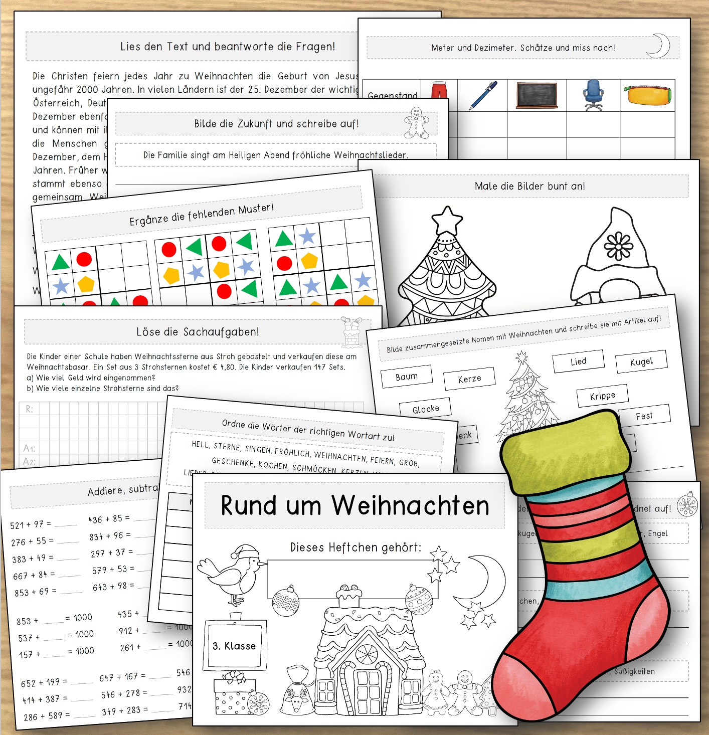 Advent- und Weihnachtsheftchen für die 3. Klasse
