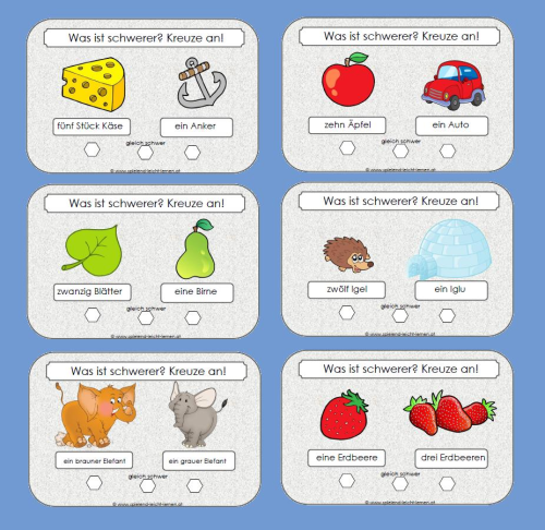 Was ist schwerer? (Kartei leicht)