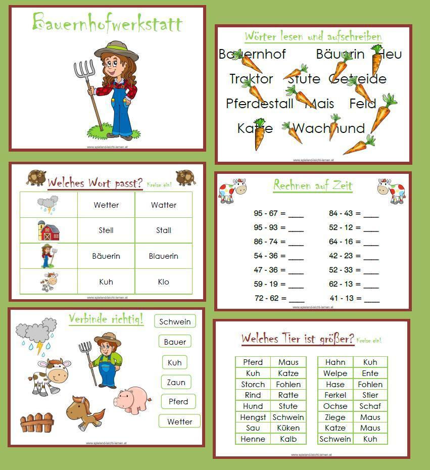 Bauernhofwerkstatt für die Grundstufe 1