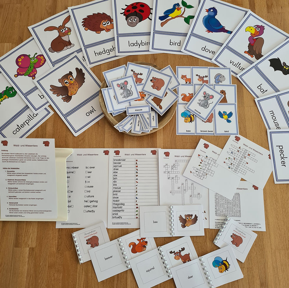 Wald- und Wiesentiere "animals of the forest" - großes Materialpaket