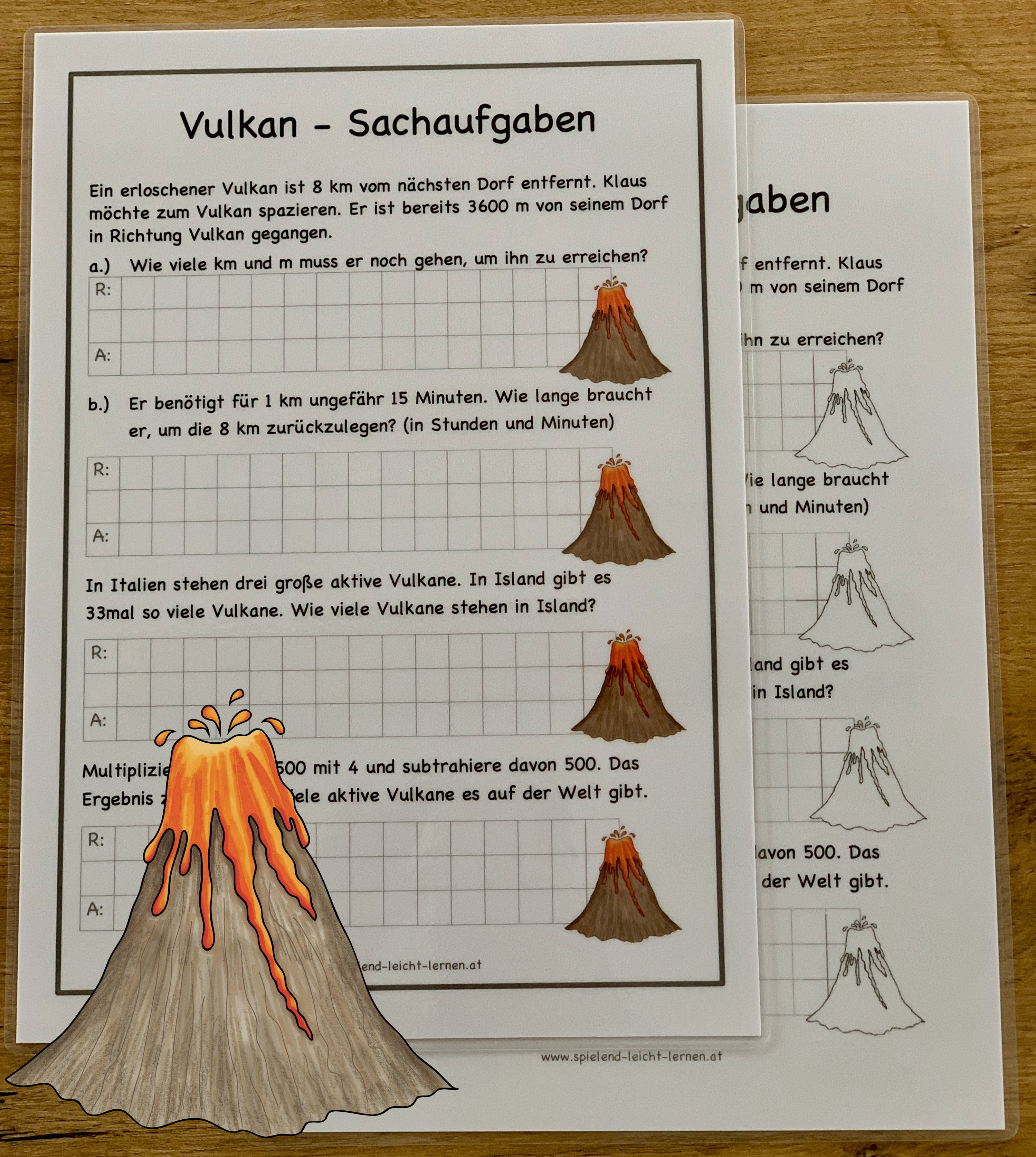 Vulkan - Sachaufgaben