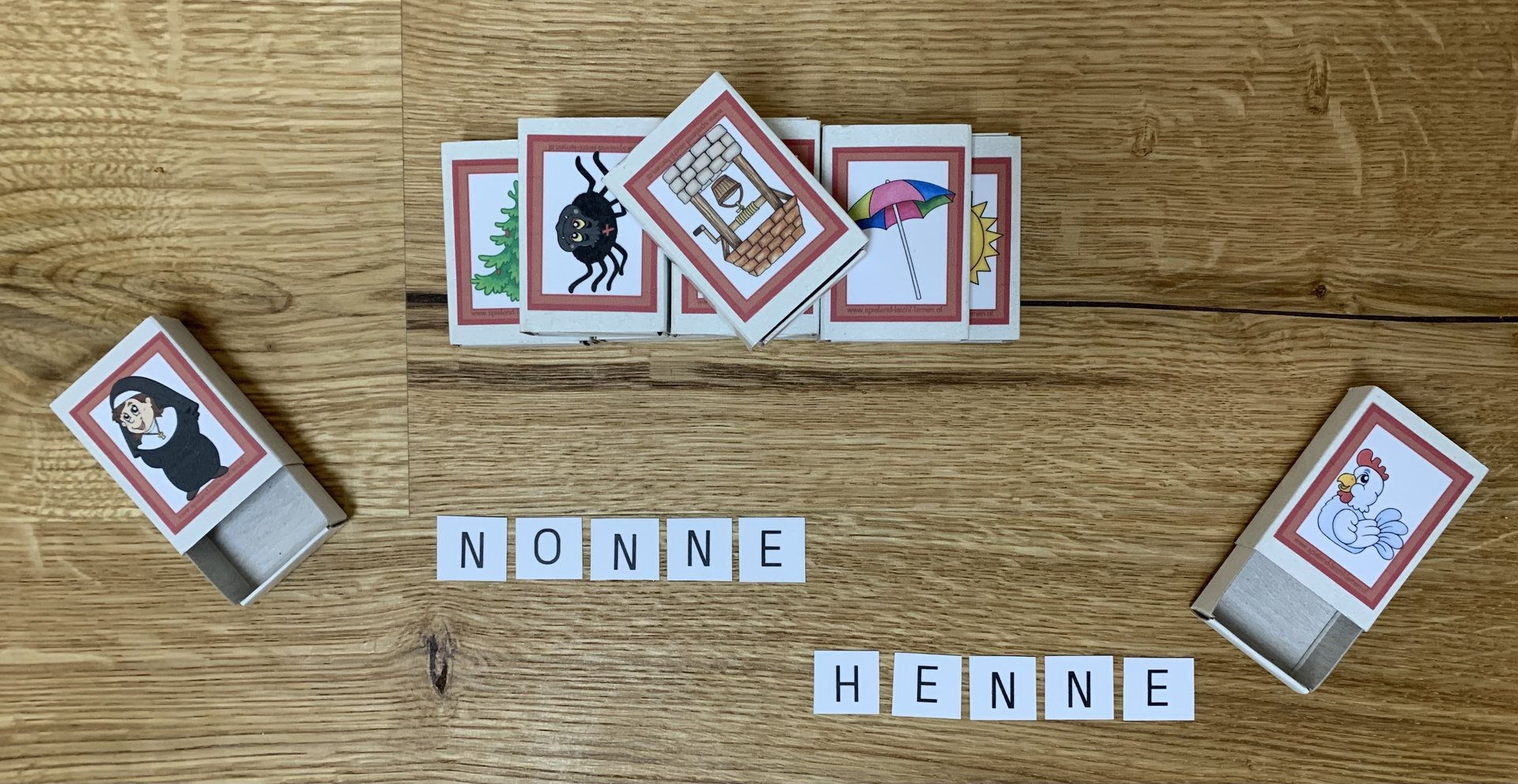 Doppelmitlaut nn - Schachtelwörter