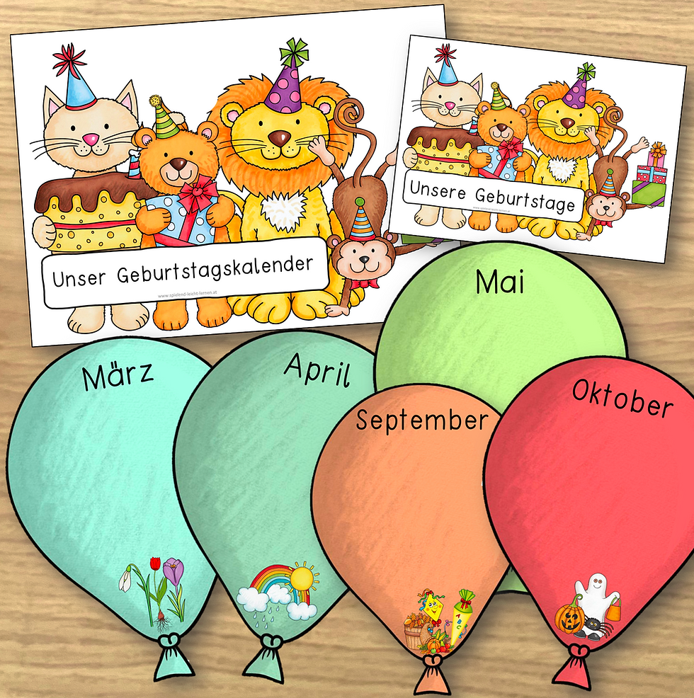 Geburtstagskalender – Luftballone