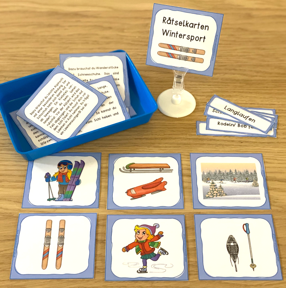 Wintersport – Rätselkarten