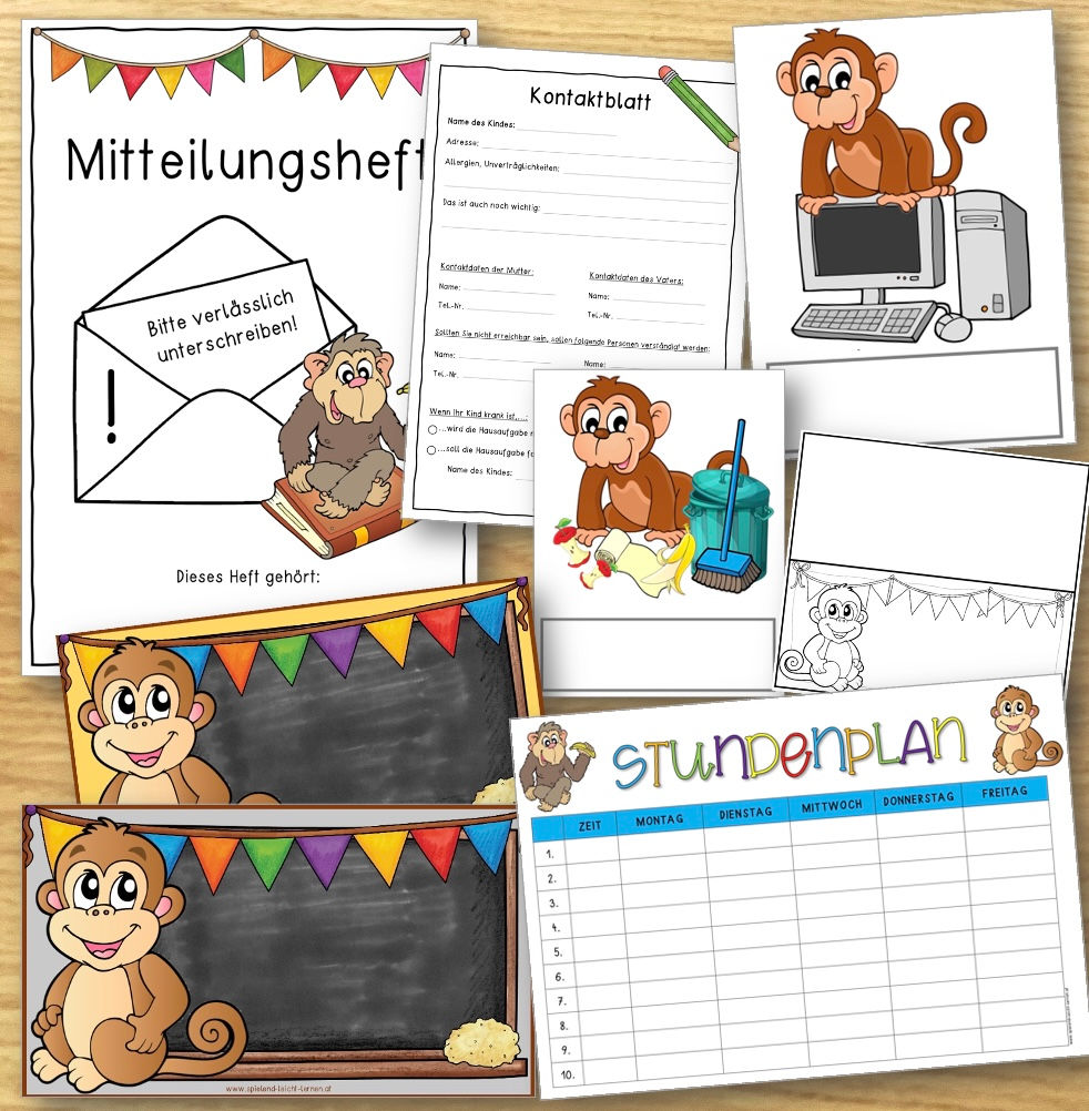 Klassentier – Affen-Klasse (großes Paket an Adminsachen)