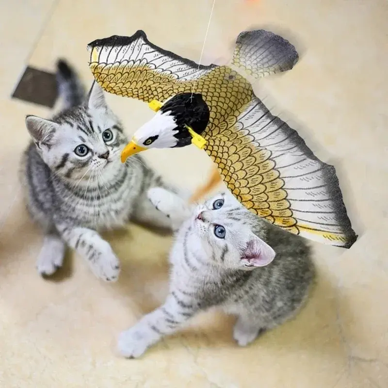 Thumbnail: Simulation Bird Interactive Cat Toys Electric Hanging Eagle Flying Bird Cat Teas