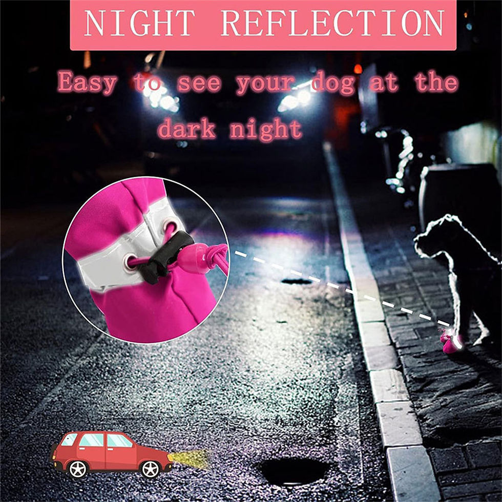 Thumbnail: 4pcs/set Waterproof Pet Dog Shoes Anti-slip Rain Boots For Small Cat Dogs Foot C