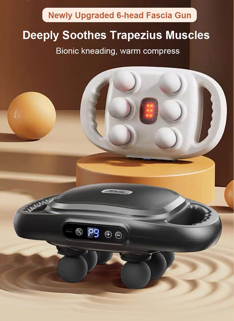 Thumbnail: Fascia 6 Head Gun Muscle Massager Gun High Frequency Back Waist Massage