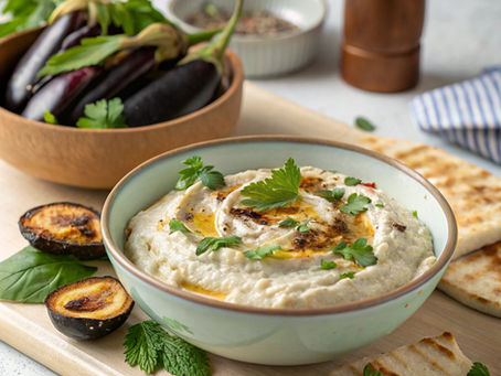 Roasted Eggplant & Yogurt Dip (Smoky Turkish “Patlıcan Ezmesi”)