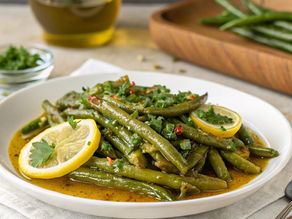 Olive Oil Braised Green Beans (Börülce Meze)
