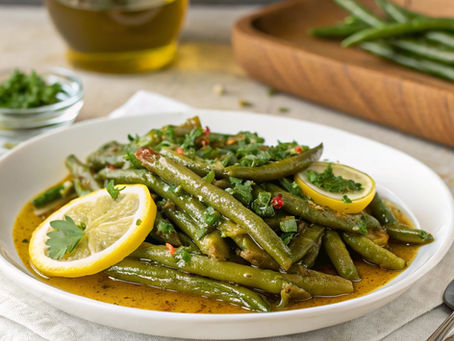 Olive Oil Braised Green Beans (Börülce Meze)