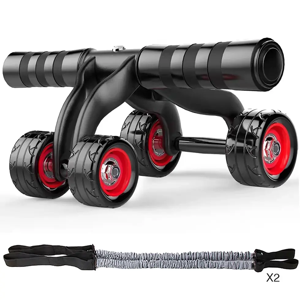 Thumbnail: 4-Wheel Abdominal Roller Muscle Trainer Home Fitness Ab Rollers Workout