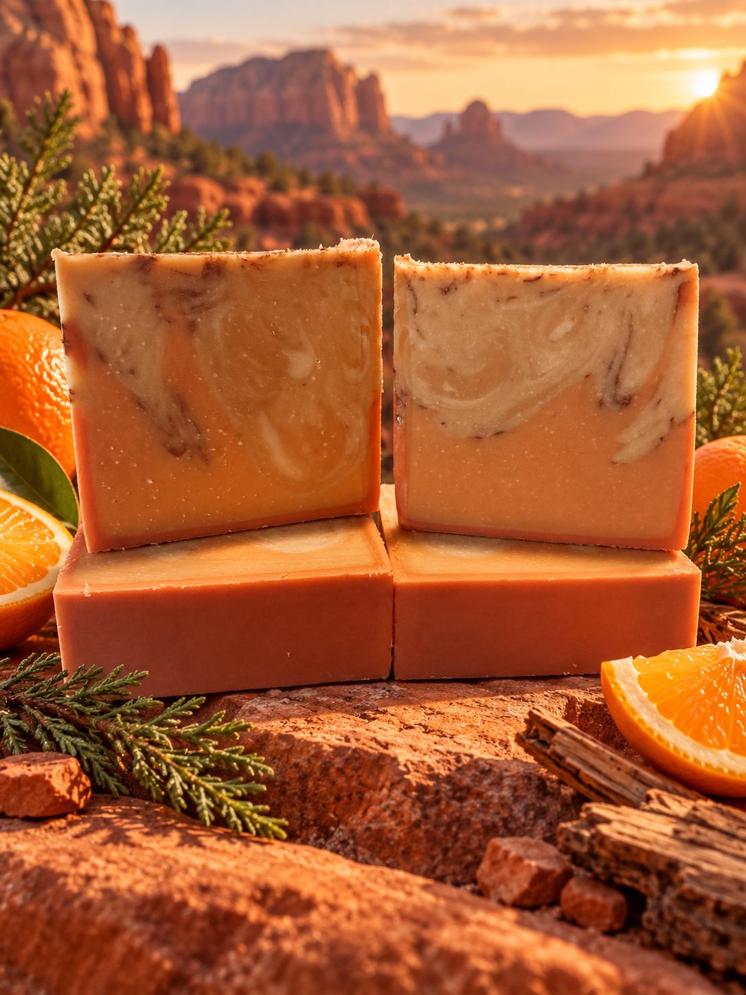 Orange Cedar Canyon Bath Bar