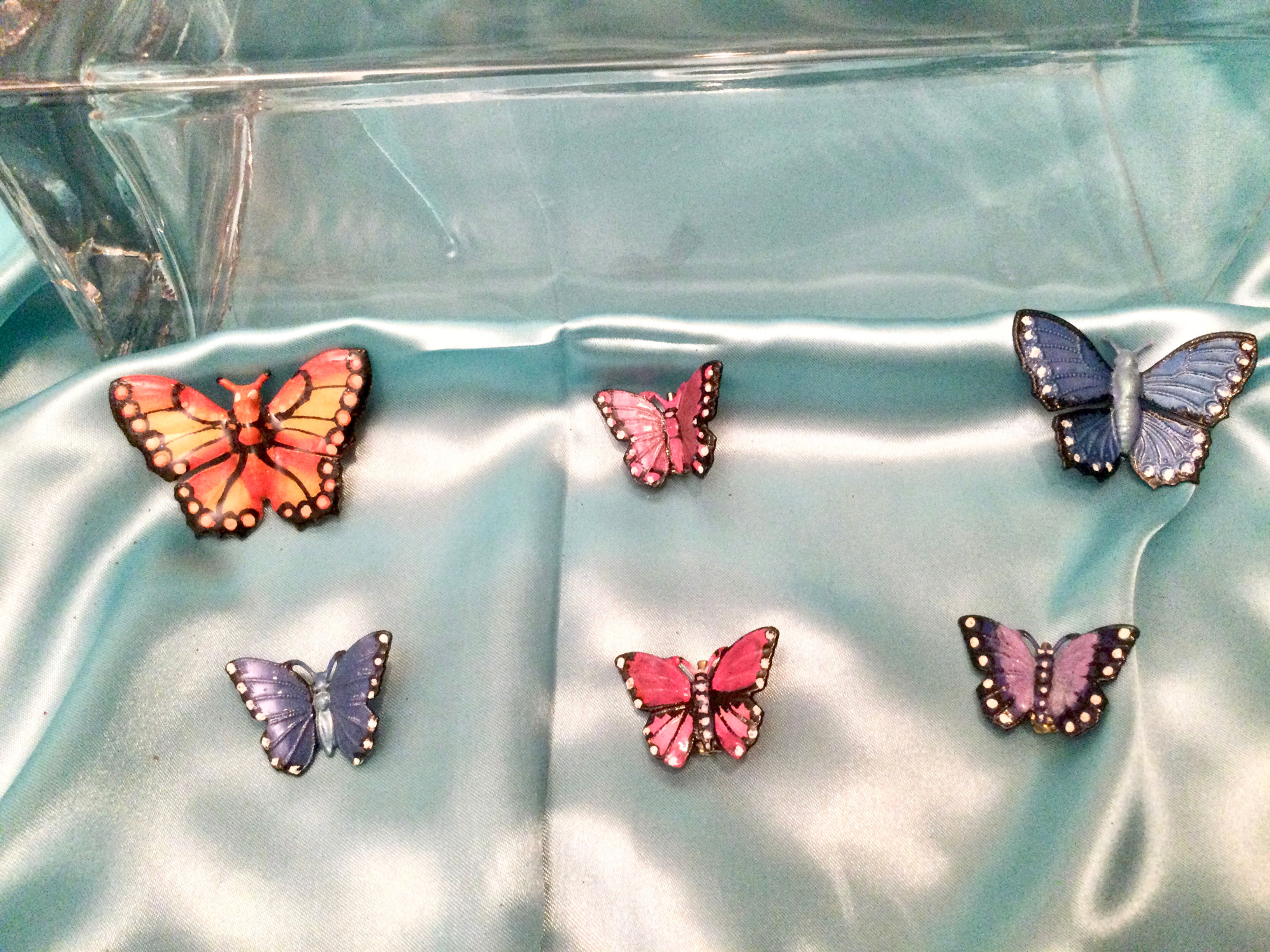 HAND PAINTED METAL BUTTERFLIES