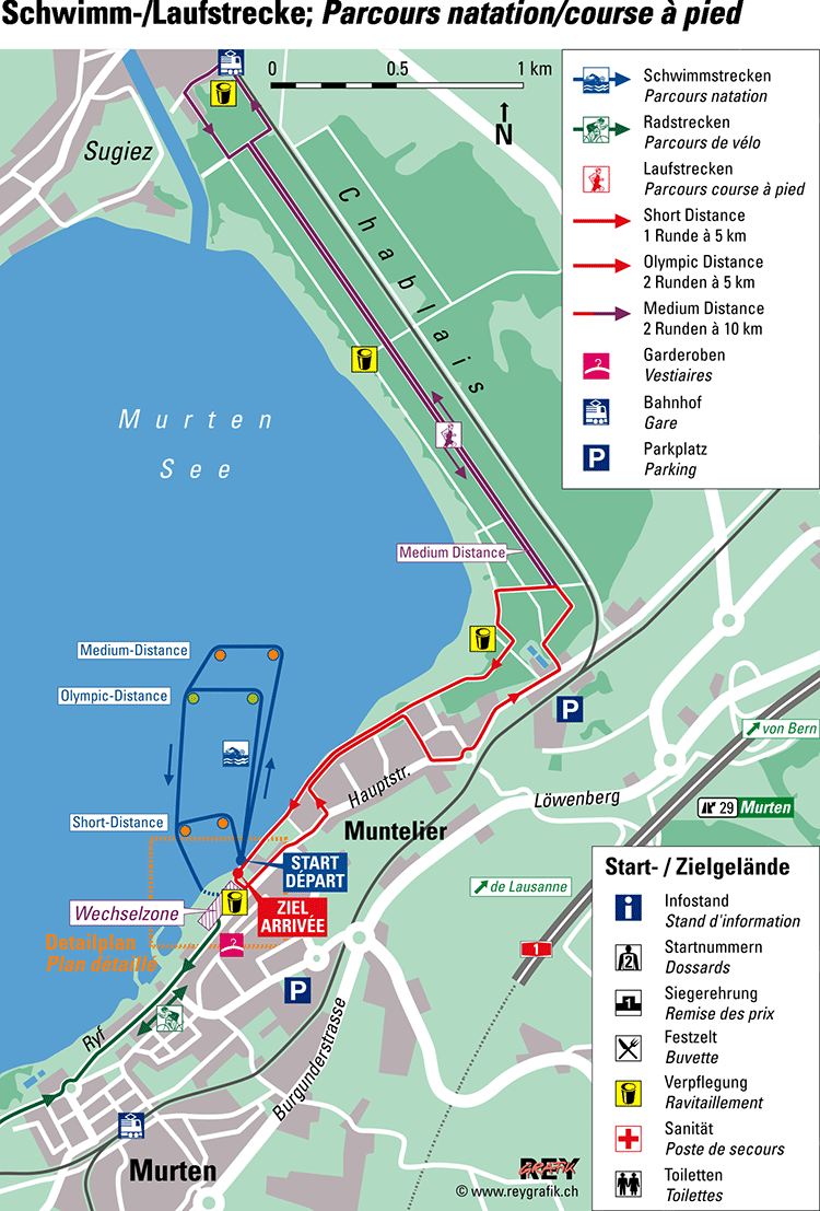 Murten Triathlon - Swim Map