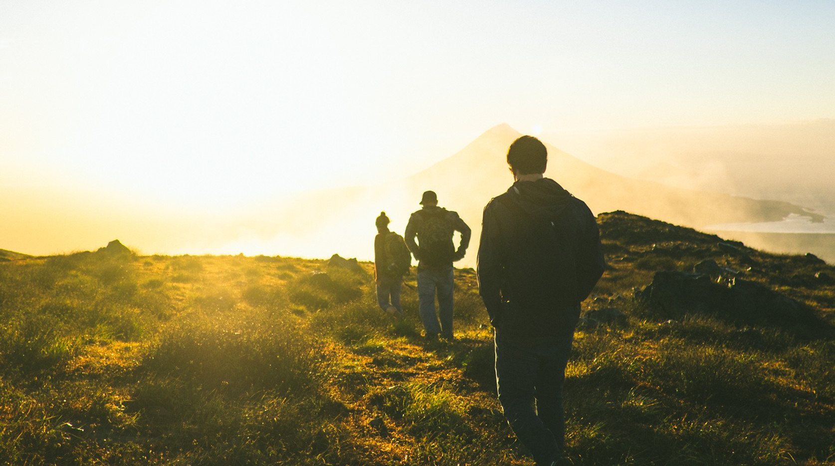 Hiking in Sunset