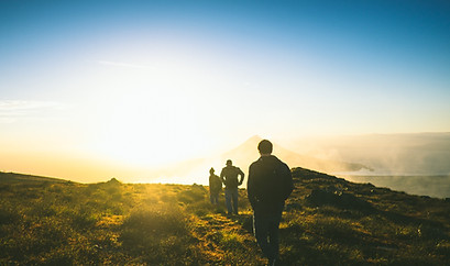 Hiking in Sunset