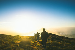 Hiking in Sunset