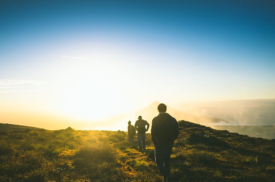 Hikers At Sunrise
