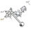 Miniatura: Piercing Orecchio Barbell Stud con Cristalli STELLE