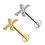 Miniatura: Piercing Labret con Cristalli Forma X