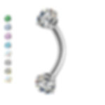 Piercing Sopracciglio a forma di Banana in Zircone