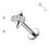 Miniatura: Piercing Labret a Forma di Stella con Cristalli e con Filettatura Interna