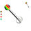 Miniatura: Piercing Labret Pallina Acrilica Motivo a strisce
