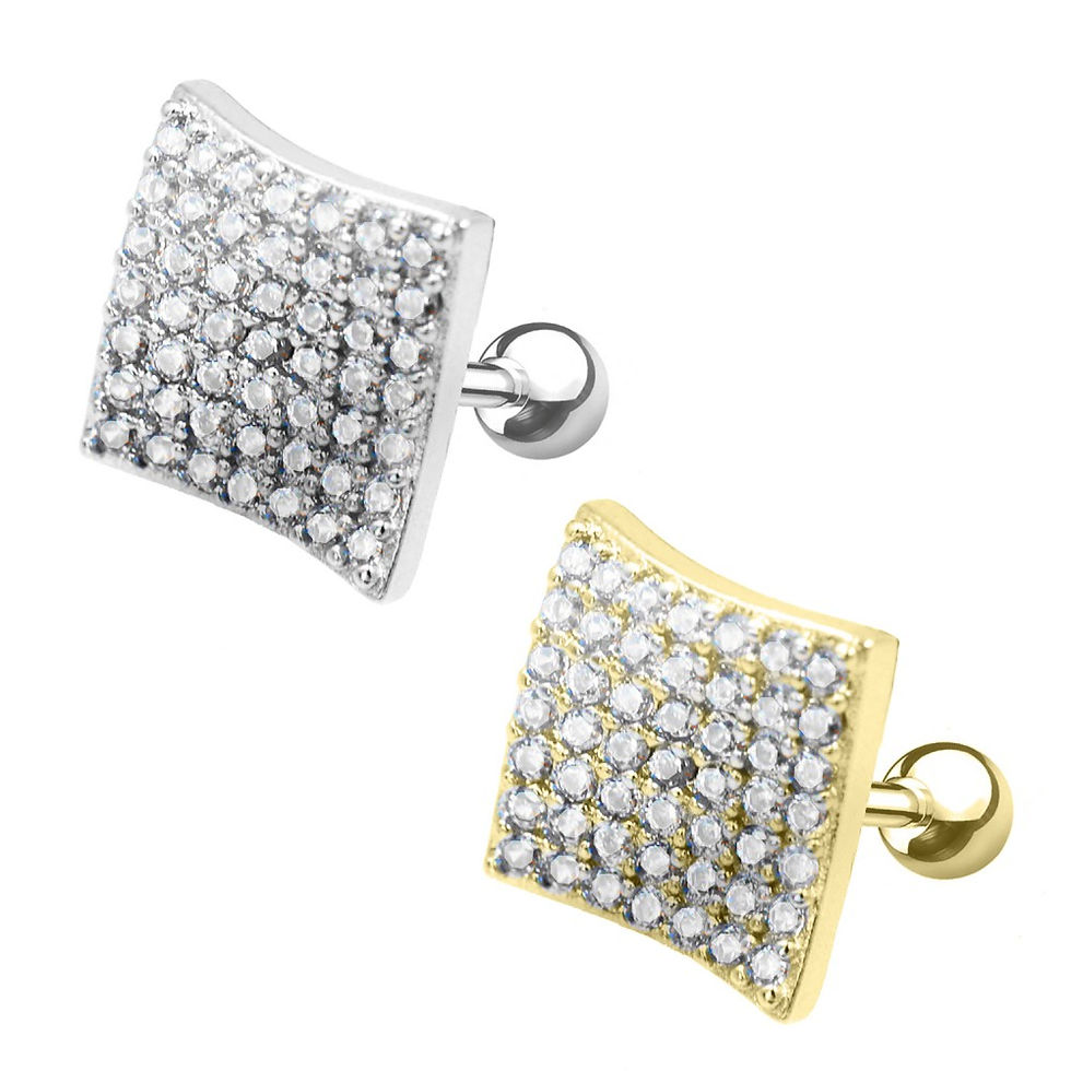 Thumbnail: Piercing Orecchio Quadrilatero Ondulato